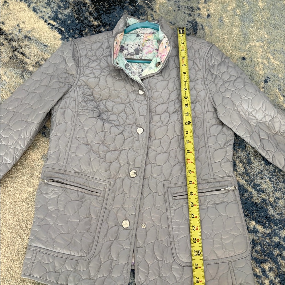 Basler Jacket Reversible Quilted Lightweight Gray… - image 3